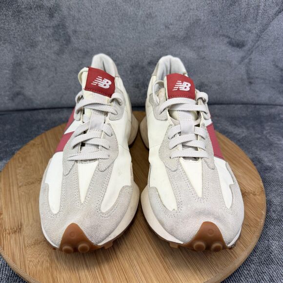 New Balance U327LV Shoes Mens Size 8.5 White Suede Low Top Sneakers U327LV